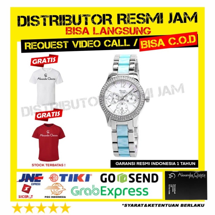 JAM ALEXANDRE CHRISTIE ac2608 ac 2608 ac2608BF GARANSI RESMI 12BULAN