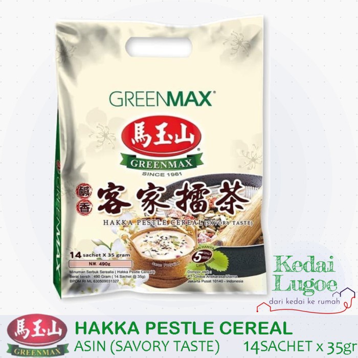 

Greenmax Hakka Pestle Cereal (Savory Taste) 10 BUNGKUS x 35GR