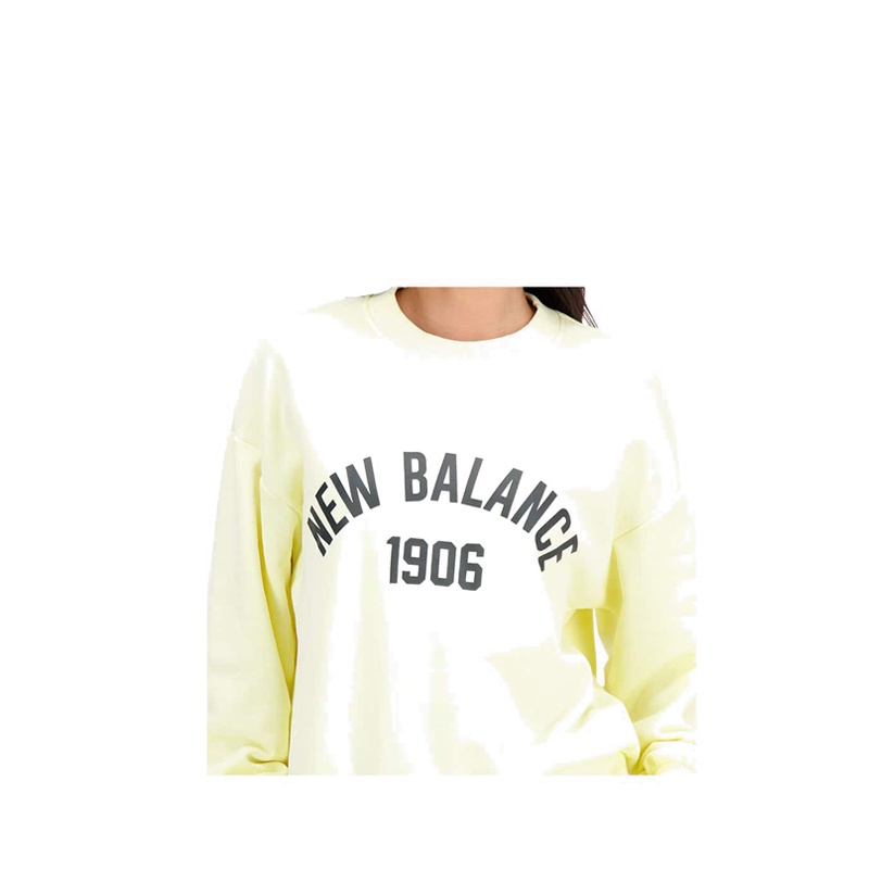 New Balance Essentials Varsity Fleece Women's Crewneck - Yellow