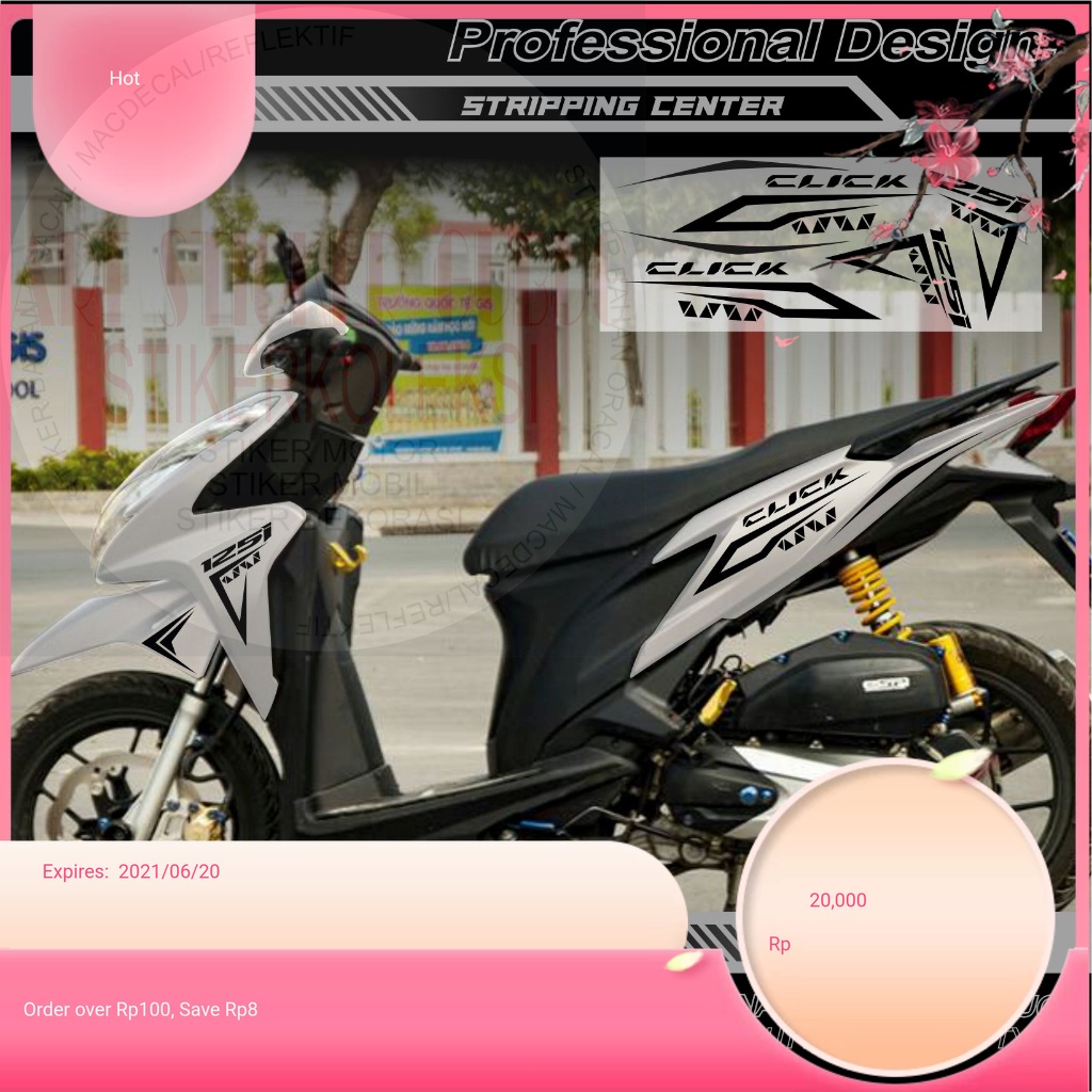 STIKER Striping Vario Techno 125 OLD Striping Variasi Cutting Sticker