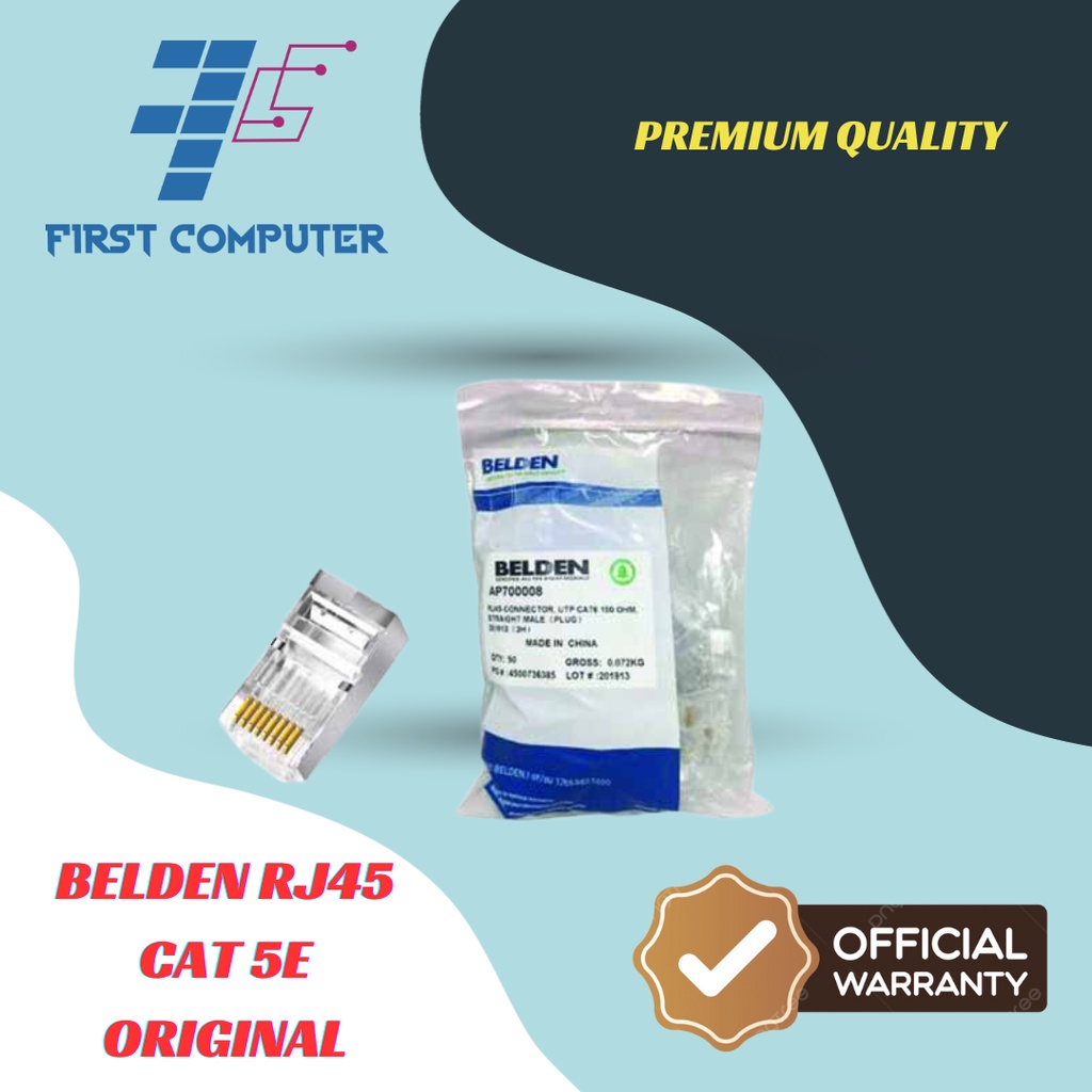 Konektor RJ45 Belden UTP Cat.5 RJ45 50pcs Original