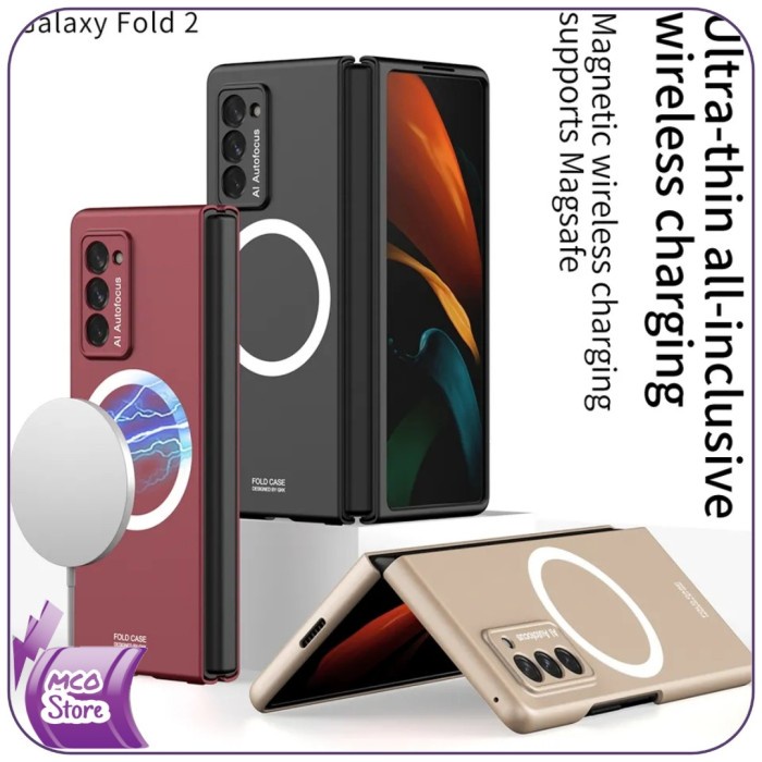 Casing Samsung Z Fold 2 Fold2 Hard Case Matte Folding Cover Z Fold 2 - Gold