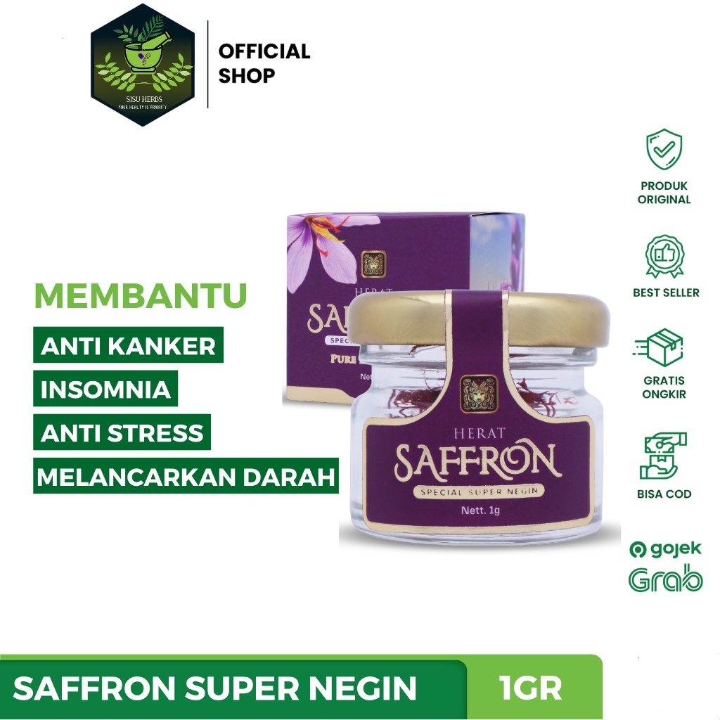 

HERAT SAFFRON - Saffron Super Negin 1gr 100% Original ASLI