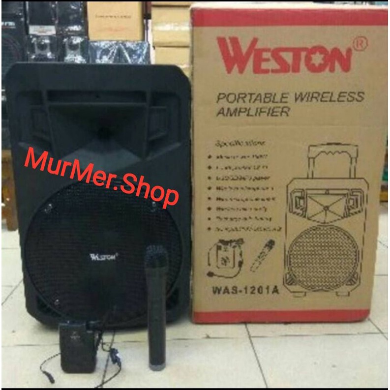 Speaker Aktif Portable weston 12 inch bluetooth was 1201 meeting wirele