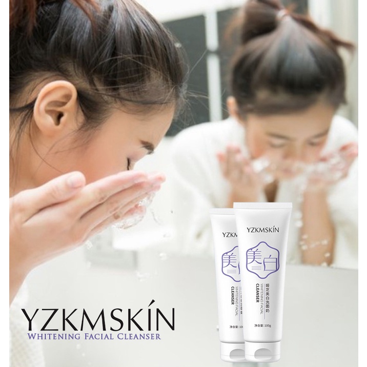 Sabun Cuci Muka YZKMSKIN  Whitening Facial Wash (  Menghilangkan Flek hitam Dan Jerawat )