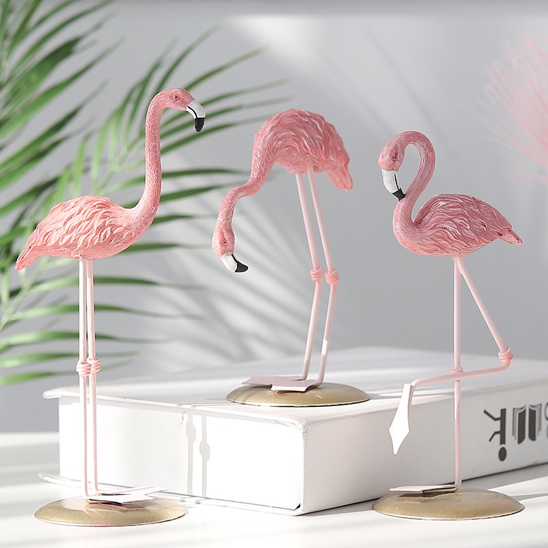 (PJ-04) PAJANGAN FLAMINGO / PAJANGAN MEJA FLAMINGO / DEKORASI KAMAR / PATUNG FLAMINGO / FIGURE FLAMI