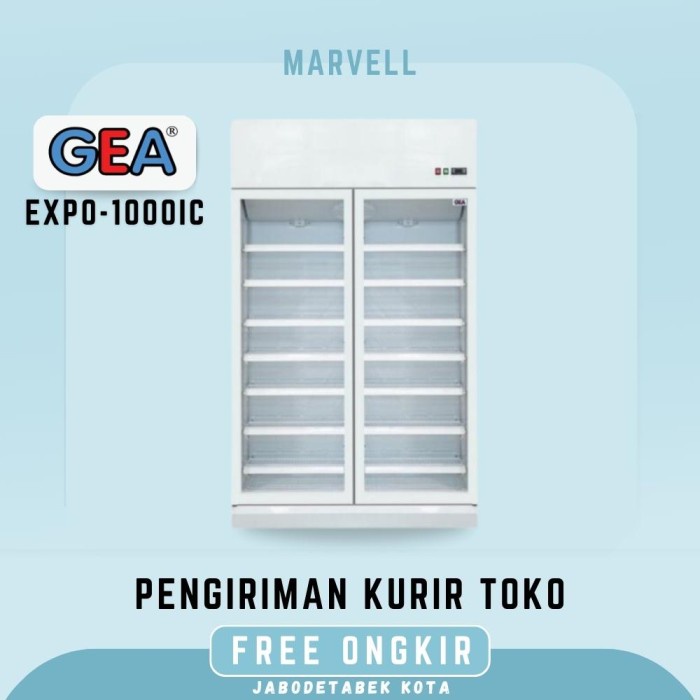 Showcase GEA Expo-1000IC Kulkas Pendingin Minuman 2 Pintu Original