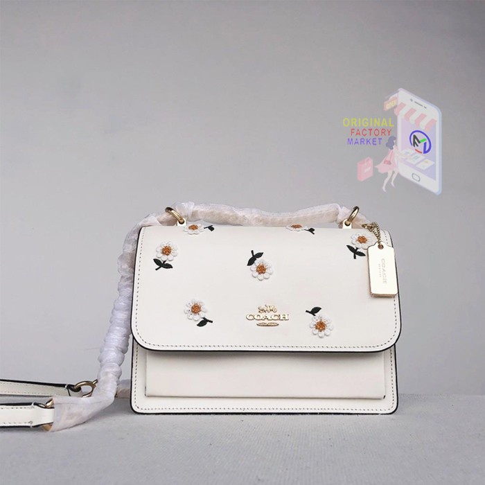 TAS C0ACH 2858 Klare Crossbody With Daisy Embroidery Original Lls