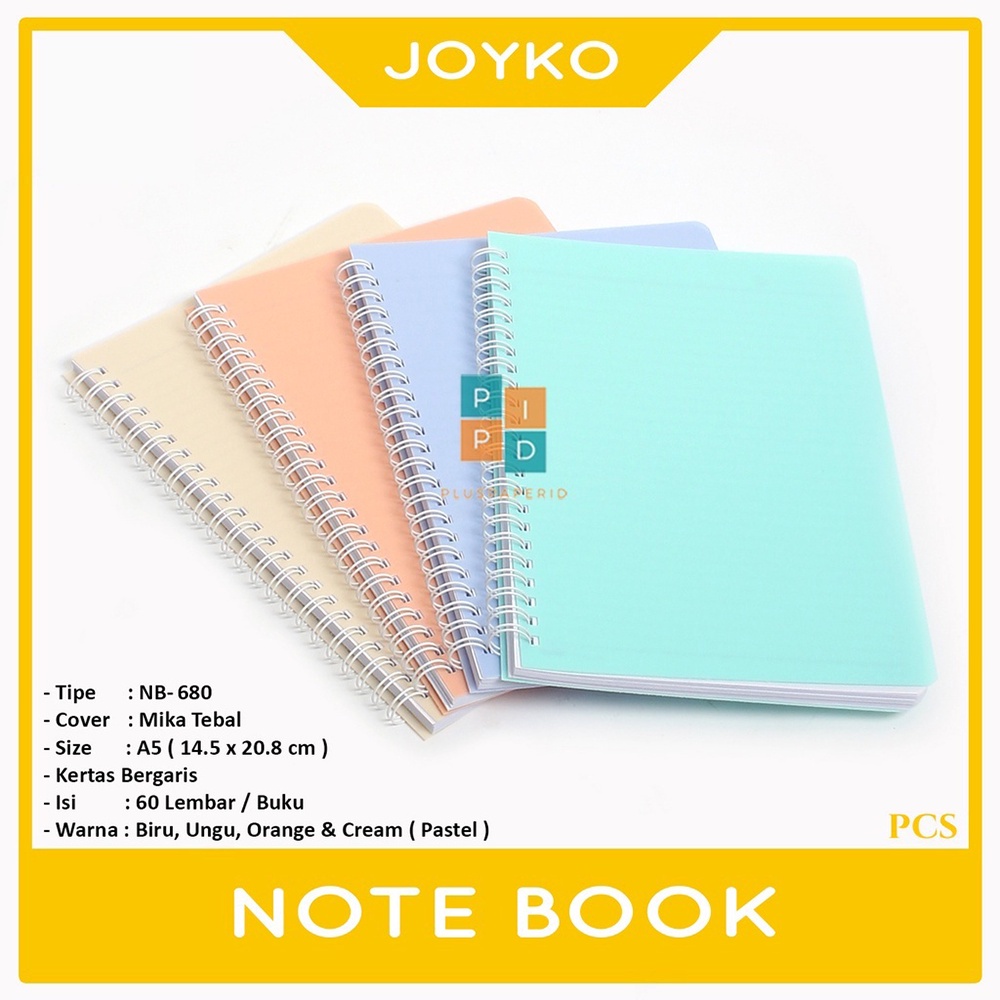 

JOYKO - NB-680 Notebook A5 - Pastel - Pcs