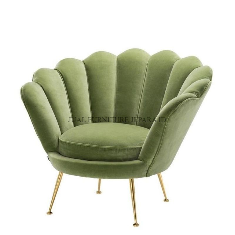 kursi sofa kerang single minimalis termurah