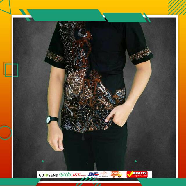 BAJU BATIK PRIA KEREN MODEL BARU /NEW ARRIVAL DISTRO BATIK PRIA BORDIR SOGAN HRB026 BATIKAF NOTOARTO