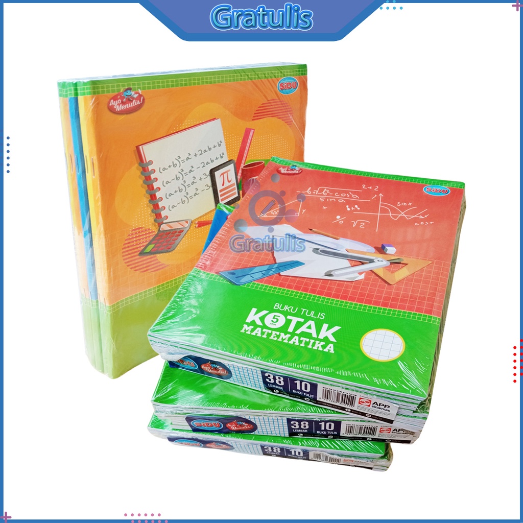 

BUKU TULIS STRIMIN KECIL MATEMATIKA SINAR DUNIA [38 LEMBAR/10 BUKU] / WRITE BOOK KOTAK SIDU [1 PACK]