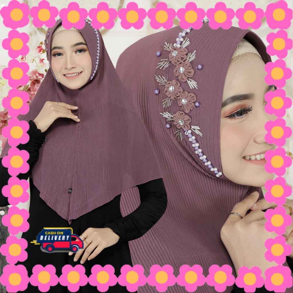 HIJAB WANITA MUDA CASUAL Pashmina Girly Syar i JUMBO / BERGO PET PLISKET PAYET/BERGO PLISKET/BERGO P