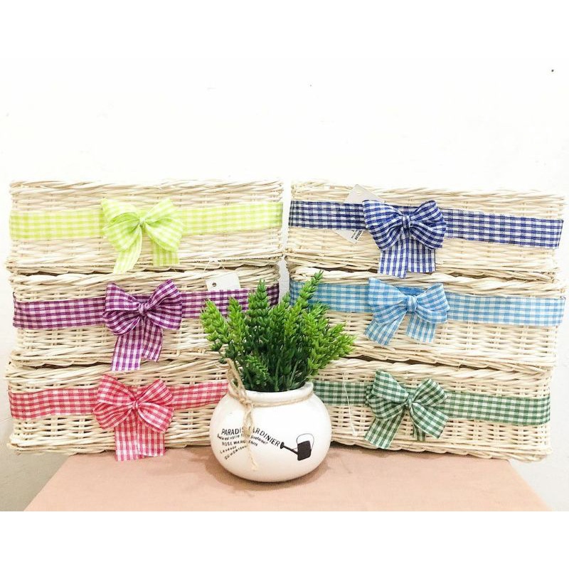 

COD ! kotak pita/keranjang rotan/kado valentine/valentine gift/souvenir / kotak hantaran nb Best Seller