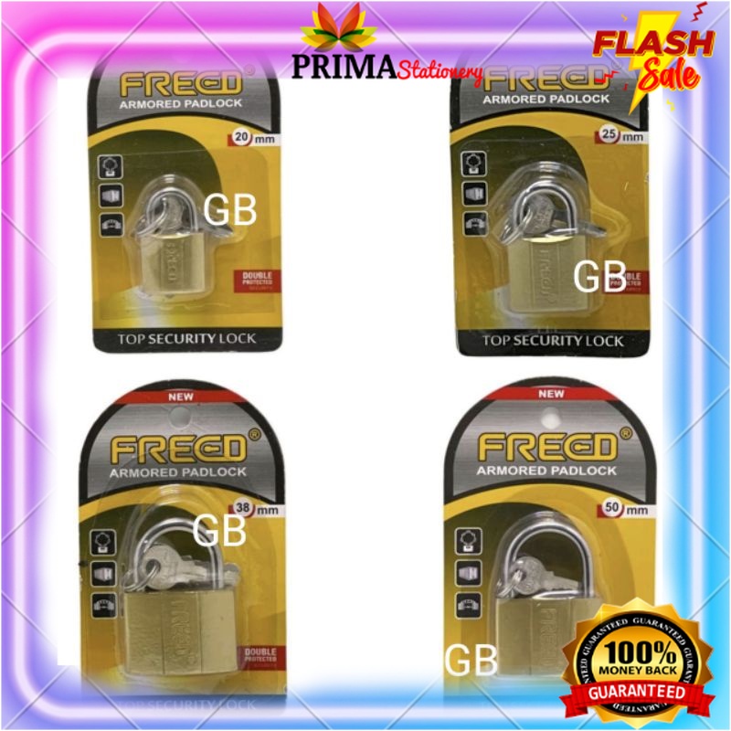 Gembok Koper kuat bagus putih 20mm 25mm 38mm 50mm