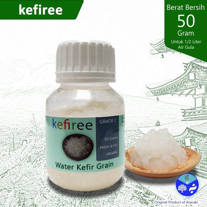 

YX50 BIBIT WATER KEFIR HIDUP/WATER KEFIR GRAIN (FRESH) - KEFIREE (5O Gr)