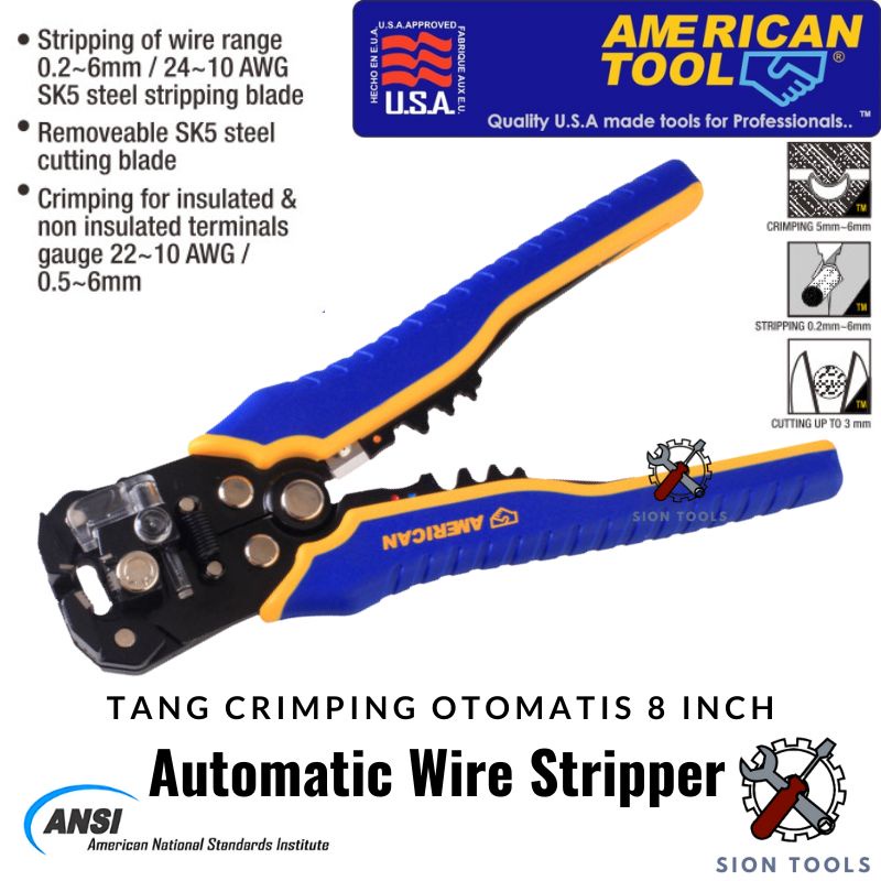AMERICAN TOOL AUTOMATIC WIRE STRIPPER TANG CRIMPING KUPAS KABEL