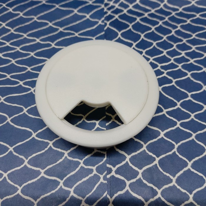 Tutup lubang kabel / Grommet meja putih / Lubang kabel