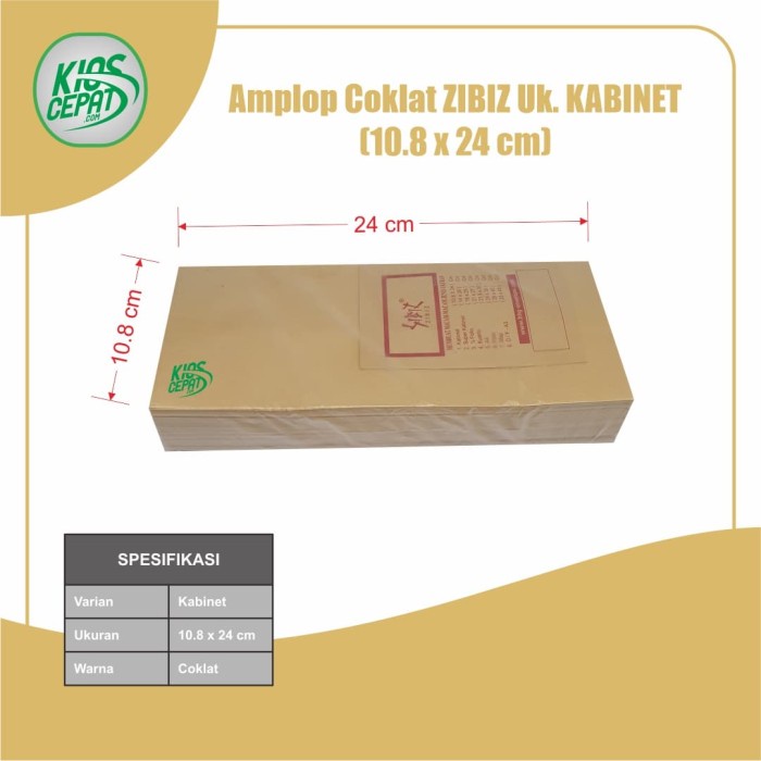 

Amplop Coklat Ukuran Kabinet (1Pack Isi 100pcs)