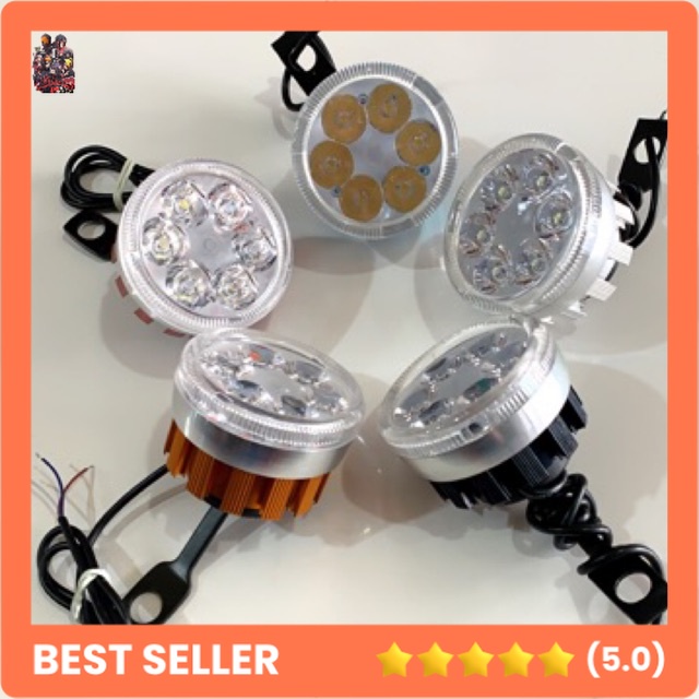 LAMPU CREE TEMBAK SOROT LED 6 MATA STROBO ENGEL EYE 3 FUNGSI