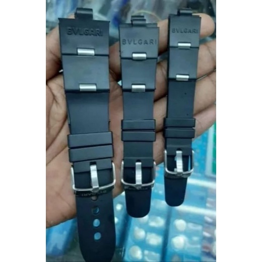 Tali Jam Bvlgari Diagono Al38a Rubber Strap Bvlgari Diagono Hitam