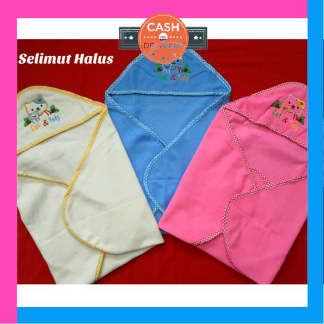 BABY BLANKET GENDONGAN SLEEPSACK KEMUL BEDONG DEDEK  BAYI / Selimut Bayi Topi Bordir Boboko / MOTIF 