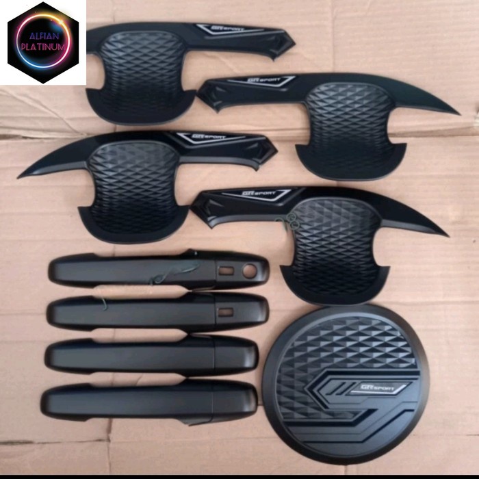 Paket handle+outer+tank cover hitam doff Agya GR sport 2023. Variasi mobil