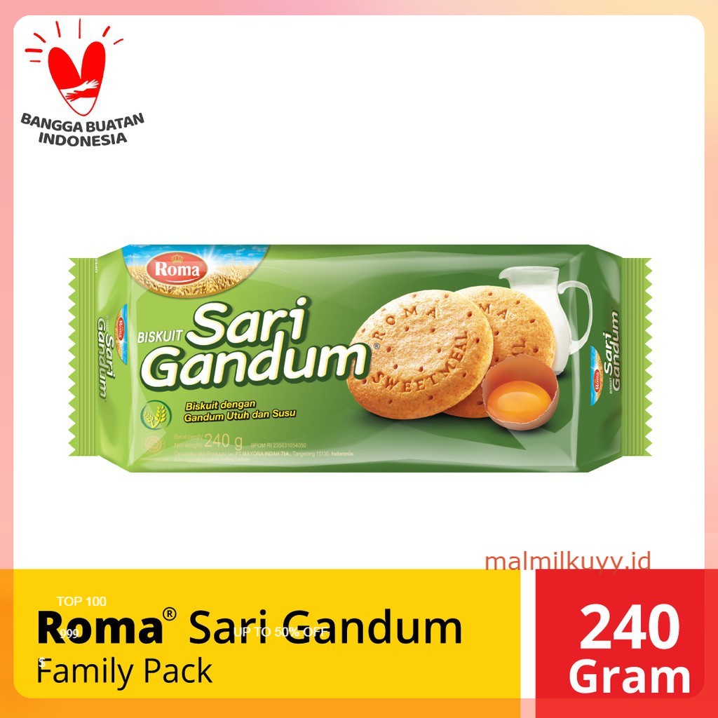 

ROMA Sari Gandum Family Pack 240gr