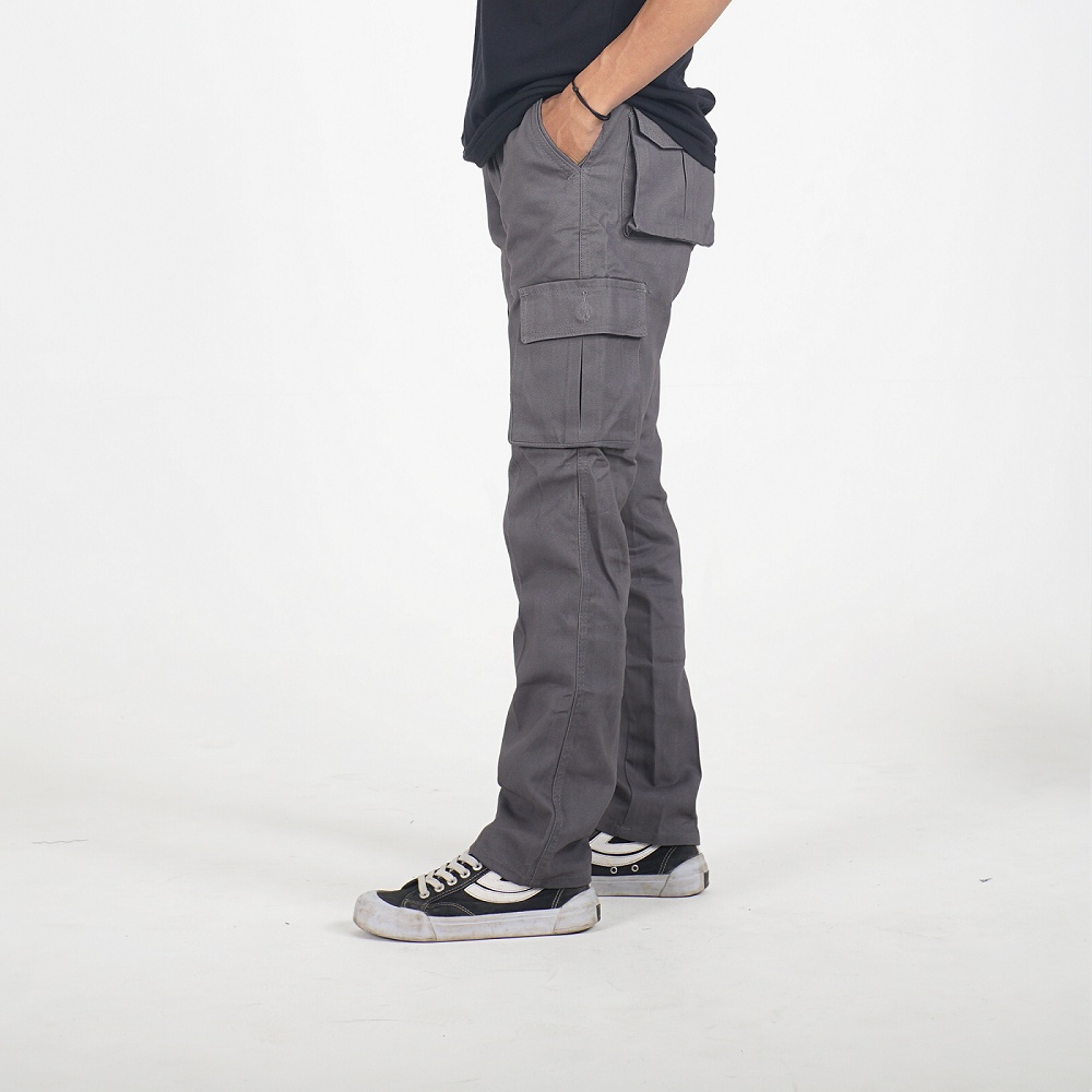 Long Cargo Pants Grey