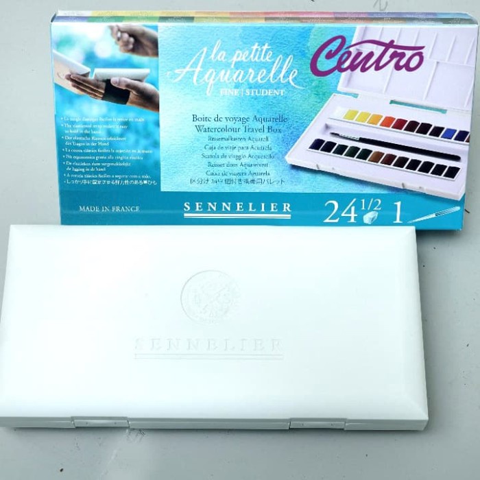 

Sennelier Aquarelle Watercolor Set 24 Watercolour Pocket 24 plus kuas