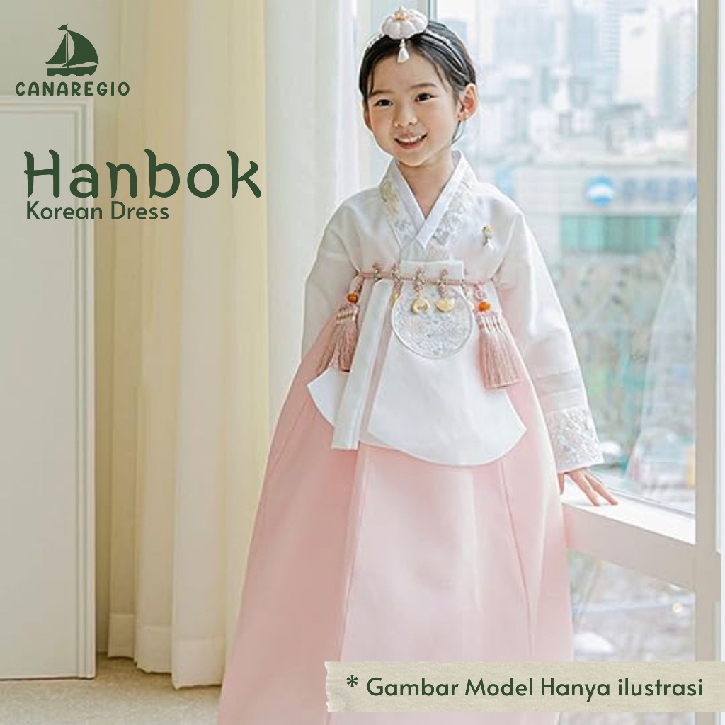 Hanbok Anak Korea BROCADE Rok Organza Dress Hanfu