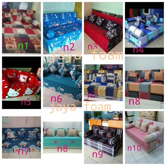 BERKUALITAS sofabed/sofa bed inoac ukuran 200x120x20