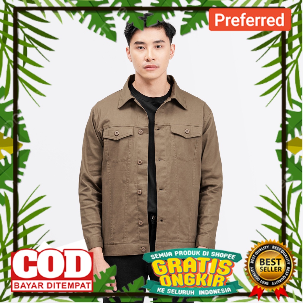 JAKET TRUCKER PROMO TERBATAS MODEL BARU /Livehaf - Trucker Canvas Jacket Milo