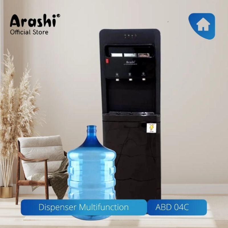 ARASHI Dispenser Air ABD 04C - Galon Bawah - Dingin Dan Hot - Water Dispenser - Dispenser Galon Bawa