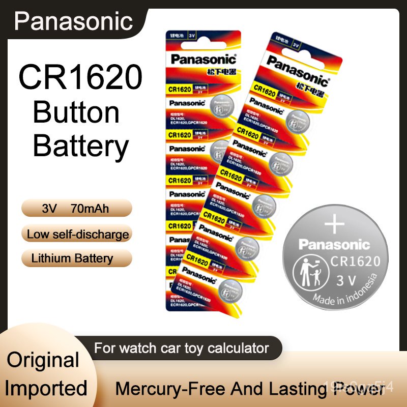 5-20PCS Asli Panasonic CR1620 1620 DL1620 ECR1620 BR1620 Baterai Lithium 3V untuk Menonton Jam Remo