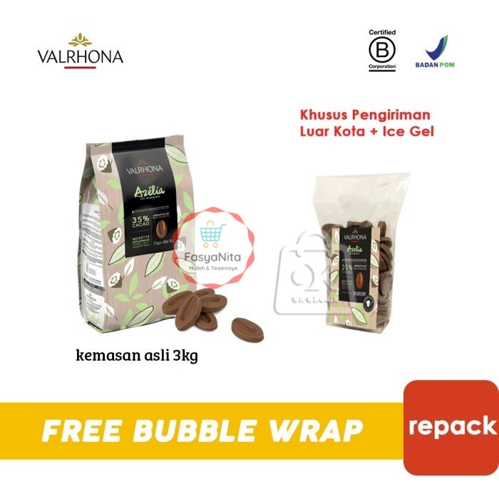 

Valrhona AZELIA 35% MILK Coklat Couverture (KHUSUS LUAR KOTA +ICE GEL) - AZELIA 100g - FasyAnita Mart Denpasar