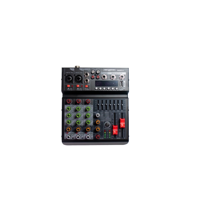 MIXER AUDIO RT BASIC-4 MINI MIXER RECORDING TECH BASIC 4 CHANNEL MURAH