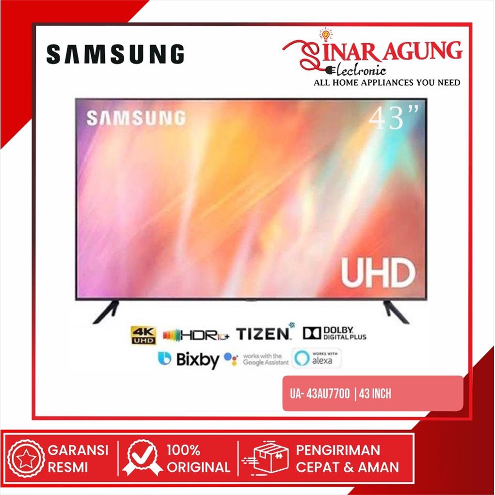 [COD] SMART TV / LED SAMSUNG UA43AU7700 / 43AU-7700 (4K / 43 INCH) GARANSI RESMI