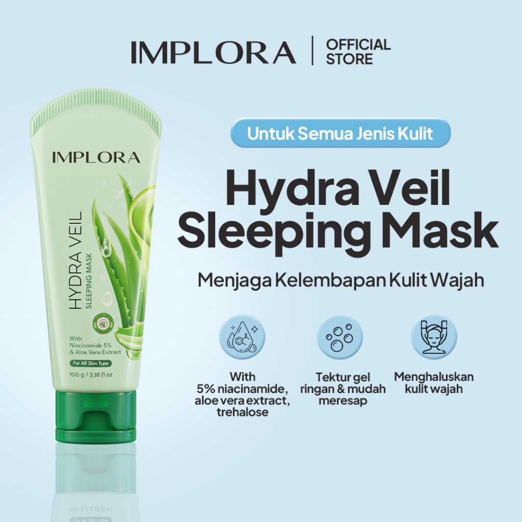 IMPLORA Hydra Veil Sleeping Mask - RF KOSMETIK KENDARI