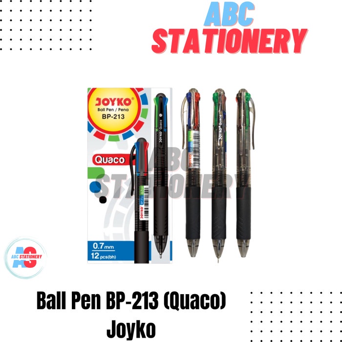 

Best Seller- Pulpen Joyko BP-213 Quaco 4 warna (isi 12 pcs)