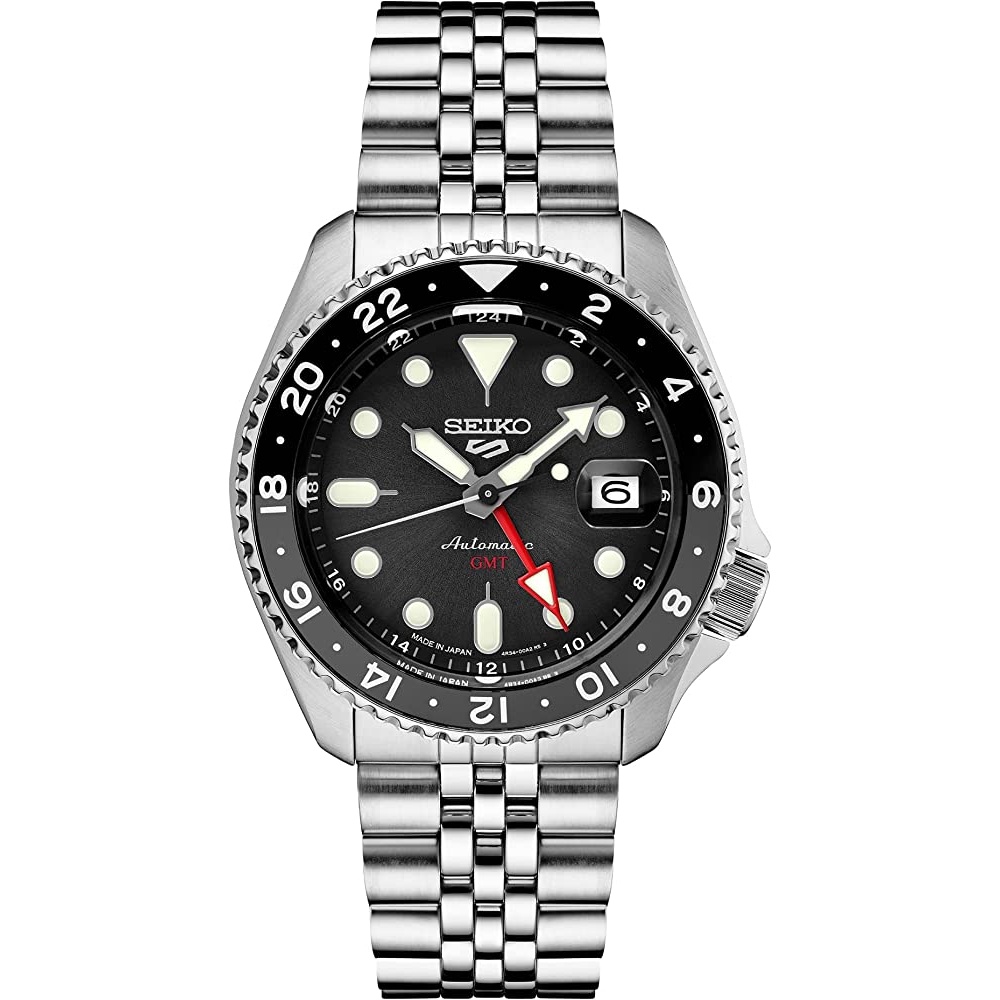[MADE IN JAPAN] Seiko 5 SSK001J1 GMT Series Automatic Black Grape Stainless Original
