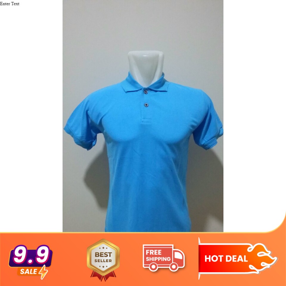KAOS KERAH POLO POLOS PENDEK WARNA BIRU MUDA