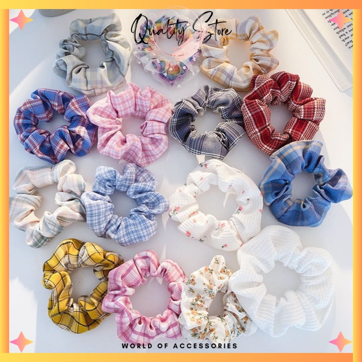 QS - SCRUNCHIE IKAT RAMBUT MODEL KOREA ORIGINAL / KUNCIRAN RAMBUT SCRUNCHIE CEPOL