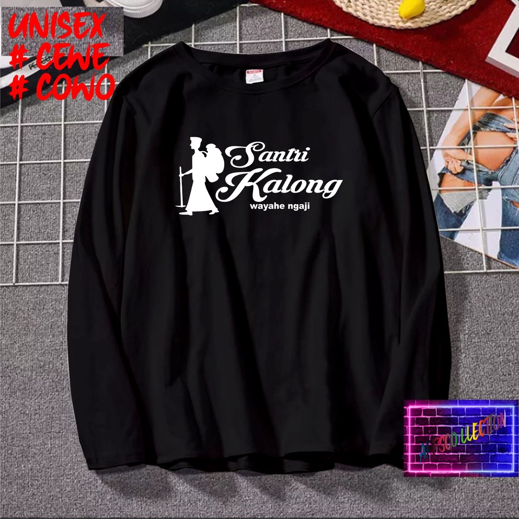 Indo 1 KAOS SANTRI KALONG /KAOS TULISAN/KAOS HITS/KAOS SANTRI KEKINIAN/KAOS DAKWAH PAKAIAN PRIA PESA