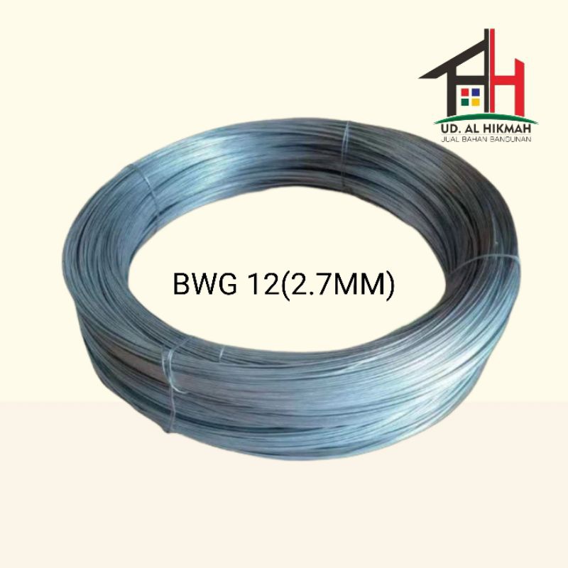 KAWAT 2.7MM - KAWAT PUTIH BWG 12 - KAWAT GANTUNGAN - KAWAT JEMURAN PER 500 GRAM