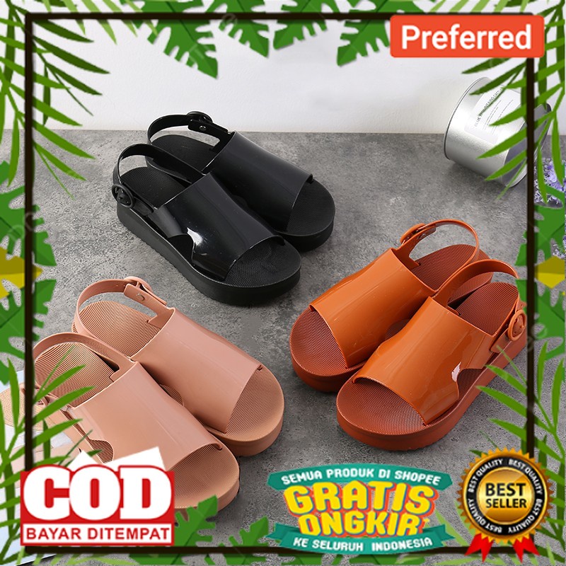 SEPATU SANDAL BEST SELLER TREND TERKINI /SL597-black/brown/pink- Sandal import batam - sandal karet 