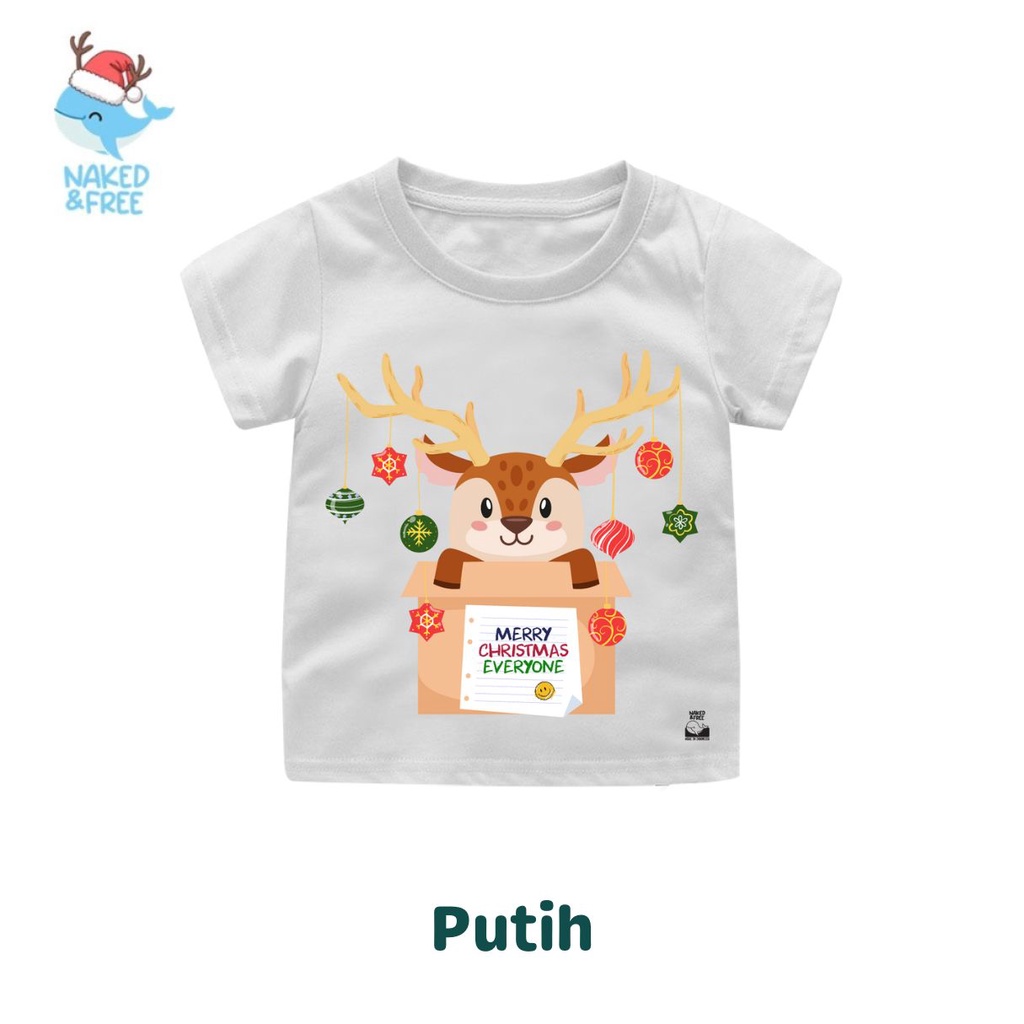 Naked &amp; Free Kaos Bayi Anak Dan Dewasa Series Natal Everyone Is Deer