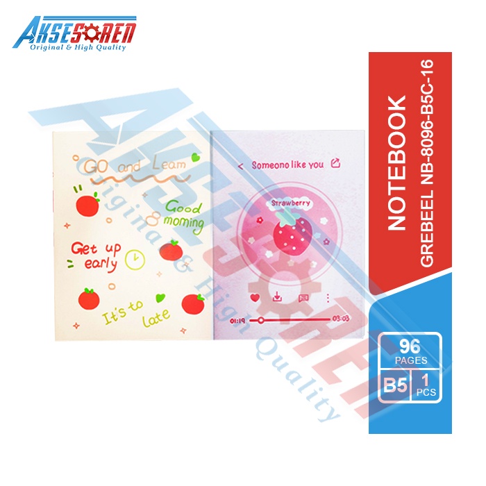 

Aksesoren Note Book [Greebel NB-8096-B5C-16] / Buku Catatan Harian / Agenda / Planner Motif Unik / Diary