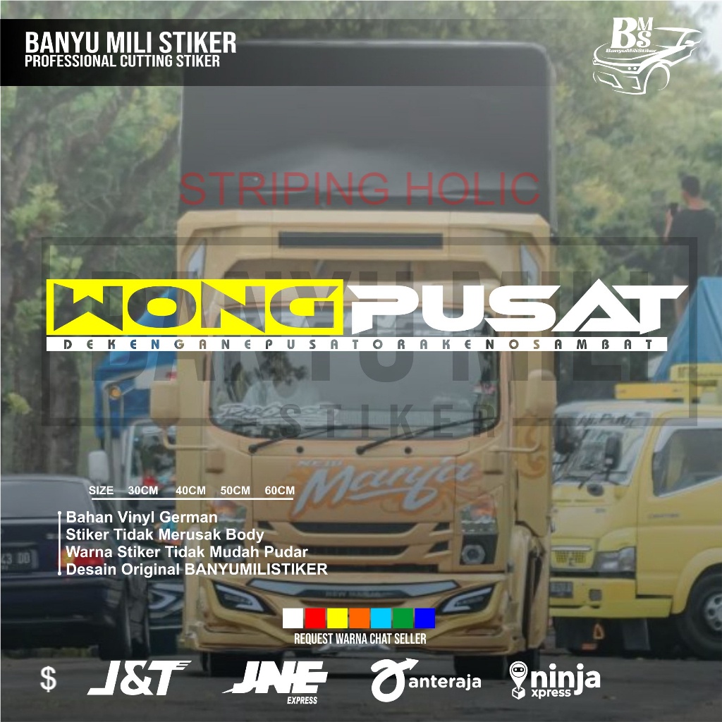 Stiker kaca truk wong pusat stiker variasi kaca depan truk mobil pickup stiker wong pusat