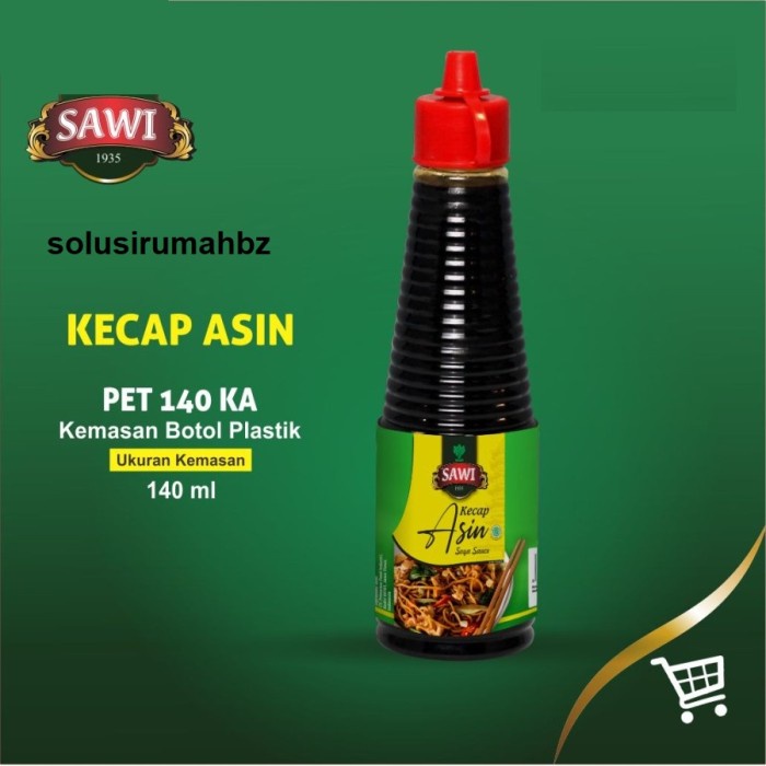 

kecap asin cap sawi botol pet 140ml 140 ml dengan wadah pencetan